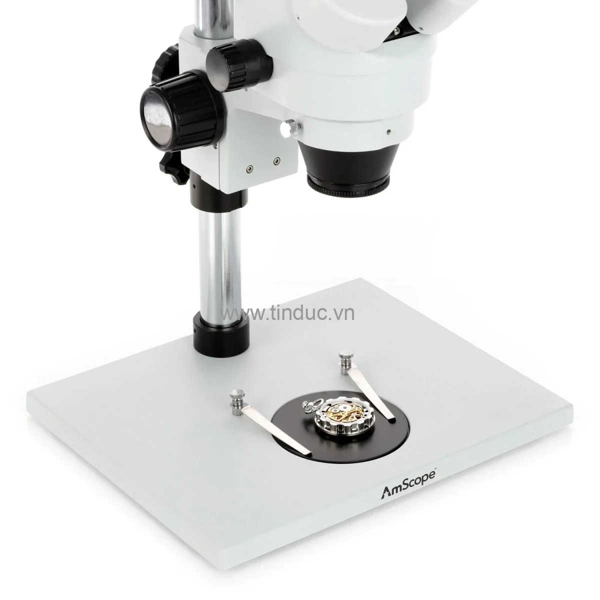 Kính hiển vi soi nổi hai mắt AmScope SM-1B (7X–45X), gắn trên trụ đứng với đế lớn (Hãng AmScope - Mỹ) 3