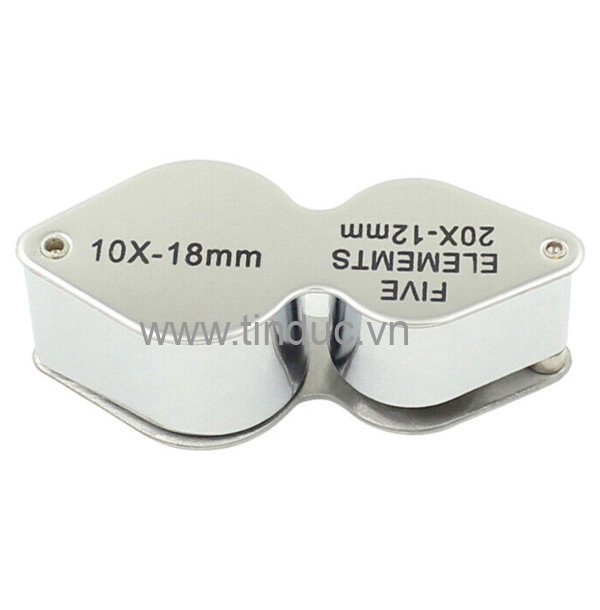 Kính lúp cầm tay Terino LH-10X-20X (Phóng đại 10x và 20x, vỏ kim loại) - Hàng chính hãng