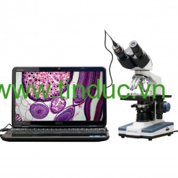 Kính hiển vi hai mắt LED AmScope B120C-E5 (40X-2500X, kèm Camera) - (Hãng AmScope - Mỹ)