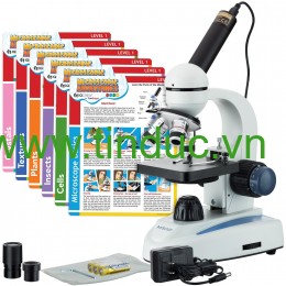 Kính hiển vi một mắt Amscope M158C-EXCL1-E phóng đại  40X-1000X kèm Camera USB (Hãng AmScope - Mỹ)