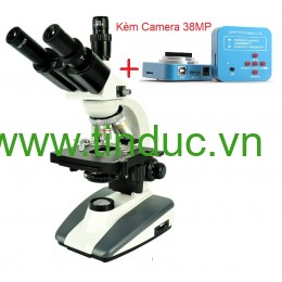 Kính hiển vi cao cấp 3 mắt LED Terino 136T (40X-2000X) kèm Camera Terino 638USB-HDMI (38MP, Cổng ra USB, HDMI) - Hàng chính hãng