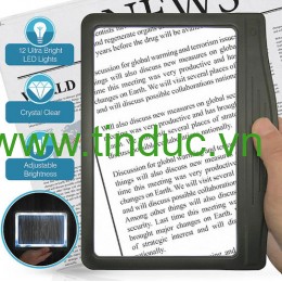 Kính lúp đọc sách cỡ lớn (12 Anti-Glare Dimmable LEDs) (Hãng Magnipros- Mỹ)