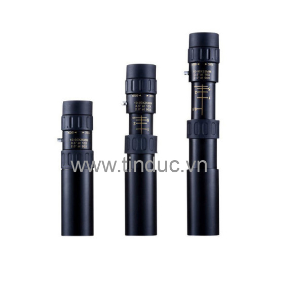 Ống nhòm đơn Terino MZ-1090 (10-90x25mm, HD , màu đen) dùng cho thể thao, săn bắn, du lịch, xem ca nhạc ngoài trời - Hàng chính hãng