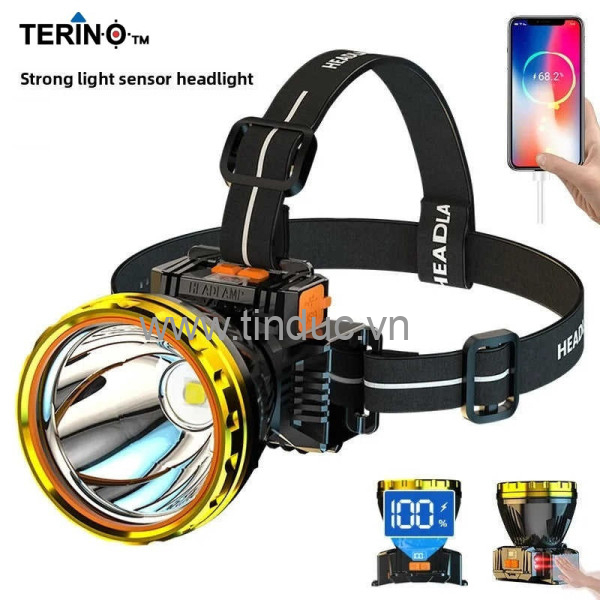 Đèn pin sạc choàng đầu siêu sáng TERINO K77 (chống nước, ánh sáng trắng) - Hàng chính hãng