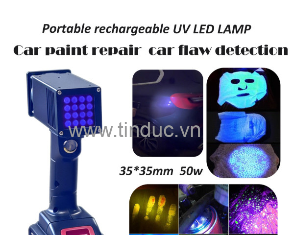 Đèn pin UV công nghiệp cầm tay công suất cao TERINO CP50W-UV (50W, 365nm, kiểm tra sơn xe ô tô, sấy khô Sơn UV, keo UV) – Hàng chính hãng