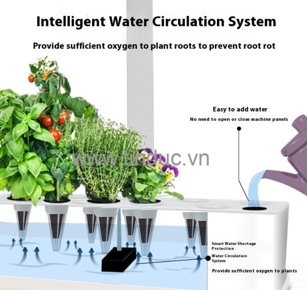 Đèn trồng cây thủy canh tự động Terino DA-02, tích hợp đèn LED Full Spectrum – trồng rau sạch tại nhà, dễ dùng cho người bận rộn - Hàng chính hãng