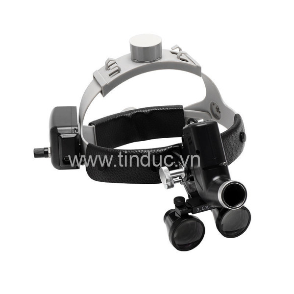 Kính lúp cao cấp có đèn, choàng đầu TERINO RDM-001 ( màu đen, phóng đại 3.5x, hỗ trợ cho nha khoa, thẩm mỹ, điện tử, công nghiệp) - Hàng chính hãng