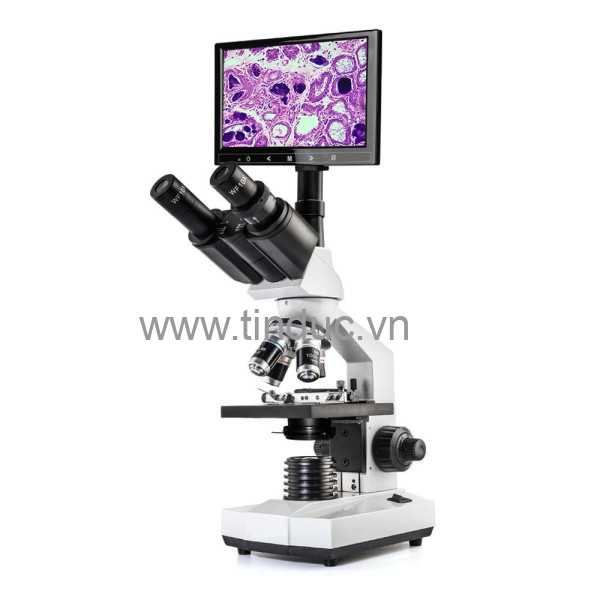 Kính hiển vi hai mắt cao cấp soi tinh trùng, vi khuẩn, tế bào Terino XS22-LCD (phóng đại 40x-2000x, màn hình HD 9 inch) - Hàng chính hãng
