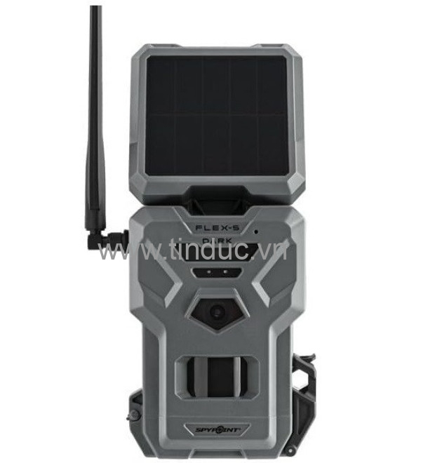 Máy bẫy ảnh cao cấp Spypoint FLEX-S Dark (truyền hình ảnh, Video qua mạng 4G, tích hợp Pin năng lượng mặt trời) (Hãng Spypoint - Canada)