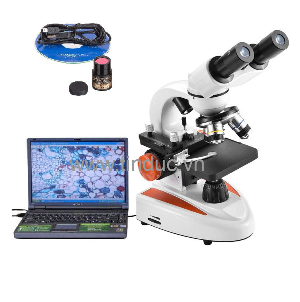 Kính hiển vi sinh học 2 mắt soi tinh trùng, tế bào Terino XW-003 kèm Camera 5.1 MP  (phóng đại 40X-1000X, chiếu sáng Led kép) - Hàng chính hãng