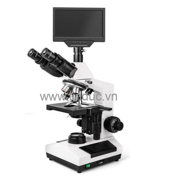 Kính hiển vi cao cấp 3 mắt soi tinh trùng, tế bào, vi khuẩn Terino XW-005T kèm màn hình LCD 7 inch (40X-2500X; LCD 7 inch, Cổng ra USB, HDMI) - Hàng chính hãng