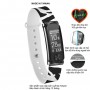 Vòng tay theo dõi sức khỏe, đo nhịp tim cao cấp Q-Band Q68HR New - Dây vằn đen trắng (Sản xuất tại TAIWAN) 2