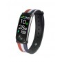 Vòng tay theo dõi sức khỏe, đo nhịp tim cao cấp Q-Band Q69HR New - Dây màu cờ 3