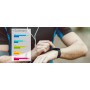 Đồng hồ thông minh theo dõi sức khỏe, đo nhịp tim cao cấp QWatch Q82 (Made in Taiwan) - Dây Xanh Trắng 3