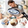 Kính lúp gắn bàn có đèn TERINO DE-5XB (phóng đại 5X, Led, màu đen) - Hàng chính hãng 4