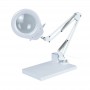 Kính lúp để bàn có đèn TERINO DE-78W (phóng đại 10X và 20X, Led, màu trắng) - Hàng chính hãng 10