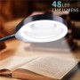 Kính lúp gắn bàn có đèn TERINO DE-7SB (phóng đại 8X và 15X, Led, màu đen) - Hàng chính hãng 8