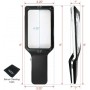 Kính lúp cầm tay đọc sách cao cấp Magnipros ED-13 (4x, 10 đèn LED chống chói, điều chỉnh độ sáng, Pin sạc lại) (Hãng MagniPros- Mỹ) 4