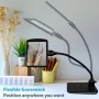 Kính lúp cao cấp để bàn đọc sách, đọc điện thoại Magnipros 1819+CP (4X, có đèn led chống chói và giảm mỏi mắt, có thể để bàn hoặc kẹp bàn) (Hãng Magnipros- Mỹ) 6