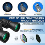 Ống nhòm Terino BN-2050 (20x50mm, lăng kính BAK4, chống nước, quan sát xa, hỗ trợ nhìn đêm) phù hợp cho ngắm chim, săn bắn, du lịch & sự kiện trong điều kiện ánh sáng yếu - Hàng chính hãng 2