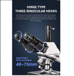 Kính hiển vi cao cấp 3 mắt soi tinh trùng, tế bào, vi khuẩn Terino XW-005T (40X-2500X) - Hàng chính hãng 4