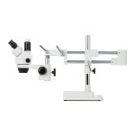 Kính hiển vi soi nổi 3 mắt AmScope SM-4  (phóng đại 7X–45X, kèm đèn vòng halogen 150W và giá đỡ tay đôi dạng boom) (Hãng AmScope - Mỹ) 2