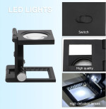 Kính lúp kiểm tra sợi vải có thước đo Terino LH-10X-LED (Phóng đại 10x, đèn Led, khung kim loại) - Hàng chính hãng 5
