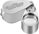 Kính lúp cầm tay có đèn TERINO 40X-LED/UV (soi tiền, soi đá quý, hỗ trợ đèn LED/UV) - Hàng chính hãng 1