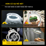 Kính lúp kẹp bàn đường kính lớn TERINO DE-80B (Loại kẹp bàn, phóng đại 10X, đường kính 180mm, đèn Led, màu đen) - Hàng chính hãng 6