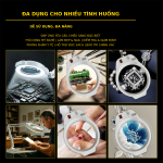Kính lúp kẹp bàn đường kính lớn TERINO DE-80B (Loại kẹp bàn, phóng đại 10X, đường kính 180mm, đèn Led, màu đen) - Hàng chính hãng 5