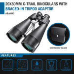 Ống nhòm Barska X-Trail 20x80mm tích hợp đế gắn chân máy (Hãng Barska - Mỹ) 6